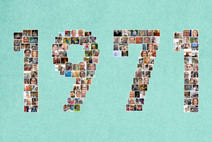 Créez une collage photo "1971" pour un cadeau d'anniversaire personnalisé Créez une collage photo "1971" pour un cadeau d'anniversaire personnalisé