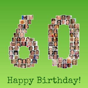 Collage Numéros 60 - Alu-Dibond - Anniversaire Personnalisé Collage Numéros 60 - Alu-Dibond - Anniversaire Personnalisé