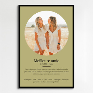 Créez un Poster Définition Bestie personnalisé avec vos photos