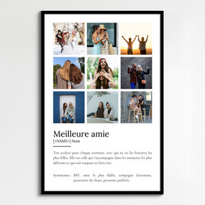 Créez un Poster Définition Bestie personnalisé avec vos photos