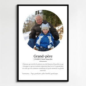 Créez un Poster Définition Opa personnalisable avec vos photos