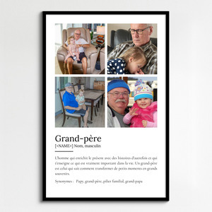 Créez un Poster Définition Opa personnalisable avec vos photos