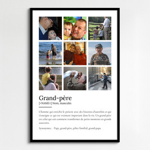 Créez un Poster Définition Opa personnalisable avec vos photos
