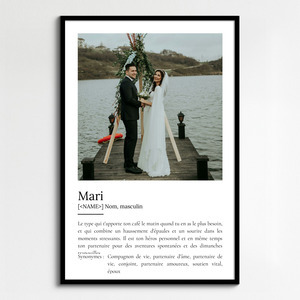 Poster Définition Personnalisé Ehemann - Cadeau Unique avec Photos et Texte Modifiables