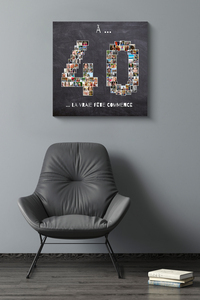 Collage Photo Anniversaire 40 Ans - Personnalisez avec Vos Souvenirs et Textes Collage Photo Anniversaire 40 Ans - Personnalisez avec Vos Souvenirs et Textes