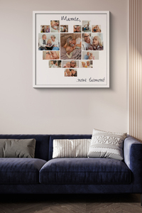 Collage Coeur Photo Premium - "Oma, nous t'aimons" - Cadeau Unique Collage Coeur Photo Premium - "Oma, nous t'aimons" - Cadeau Unique