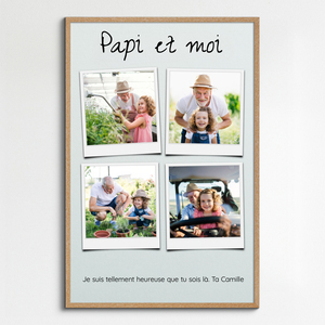 Collage Polaroid personnalisée pour Opa avec texte émouvant - Cadeau unique Collage Polaroid personnalisée pour Opa avec texte émouvant - Cadeau unique