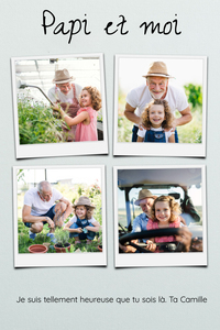 Collage Polaroid personnalisée pour Opa avec texte émouvant - Cadeau unique Collage Polaroid personnalisée pour Opa avec texte émouvant - Cadeau unique