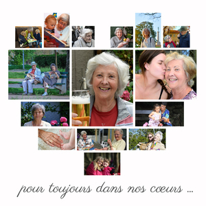 Créez un poster collage cœur personnalisé pour Mamie
