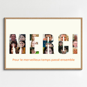 Collage photo personnalisée "MERCI" – Un cadeau unique et mémorable à personnaliser