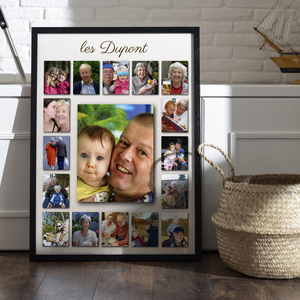 Collage Photo Famille Personnalisée - Poster Cadeau Mur Personnalisable Collage Photo Famille Personnalisée - Poster Cadeau Mur Personnalisable