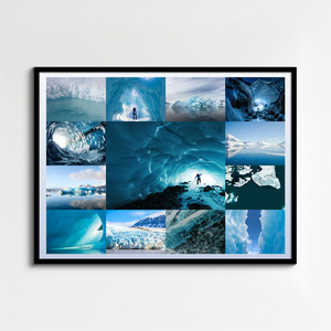 Créez et imprimez votre collage photo nature: dunes, glaciers, grottes de glace