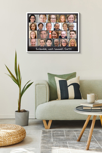 Collage Portrait d'Équipe: Cadeau Motivant pour Bureau ou Événements