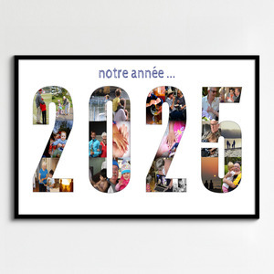 Collage Photos 2025 - Notre Année personnalisée et moderne pour vos souvenirs