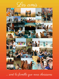 Collage Amis Personnalisée : Souvenirs Partagés Collage Amis Personnalisée : Souvenirs Partagés