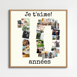 Créez une mosaïque photo en "10" pour aniversaires et célébrations Créez une mosaïque photo en "10" pour aniversaires et célébrations