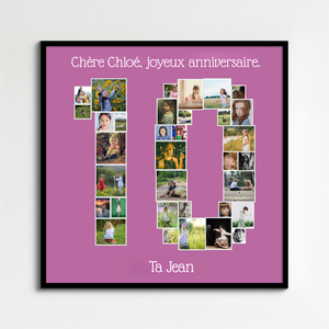 Créez une mosaïque photo en "10" pour aniversaires et célébrations Créez une mosaïque photo en "10" pour aniversaires et célébrations