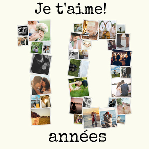 Créez une mosaïque photo en "10" pour aniversaires et célébrations Créez une mosaïque photo en "10" pour aniversaires et célébrations