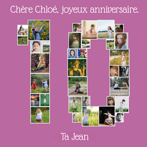Créez une mosaïque photo en "10" pour aniversaires et célébrations Créez une mosaïque photo en "10" pour aniversaires et célébrations