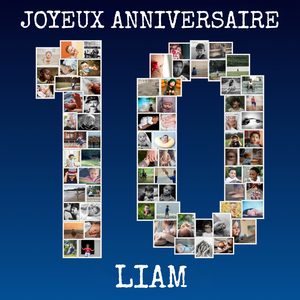 Créez une mosaïque photo en "10" pour aniversaires et célébrations Créez une mosaïque photo en "10" pour aniversaires et célébrations