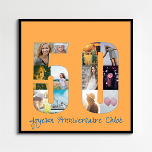 Créez une mosaïque photo 50 pour anniversaire ou noces d'or Créez une mosaïque photo 50 pour anniversaire ou noces d'or