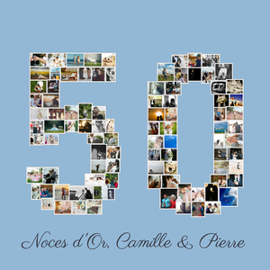 Créez une mosaïque photo 50 pour anniversaire ou noces d'or Créez une mosaïque photo 50 pour anniversaire ou noces d'or