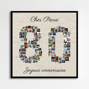 Créez une Collage Photo «80» unique pour anniversaire ou amitié Créez une Collage Photo «80» unique pour anniversaire ou amitié