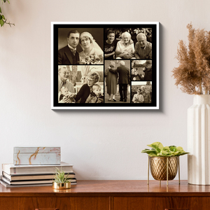 Collage Vintage Personnalisée Sépia pour Cadeaux Romantiques Collage Vintage Personnalisée Sépia pour Cadeaux Romantiques
