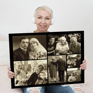 Collage Vintage Personnalisée Sépia pour Cadeaux Romantiques Collage Vintage Personnalisée Sépia pour Cadeaux Romantiques