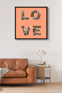 Collage Photo LOVE Personnalisée pour Cadeaux Romantiques