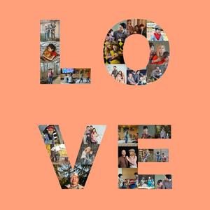 Collage Photo LOVE Personnalisée pour Cadeaux Romantiques