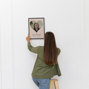 Collage Souvenir de Coeur - Portrait Personnalisé en Mémoire
