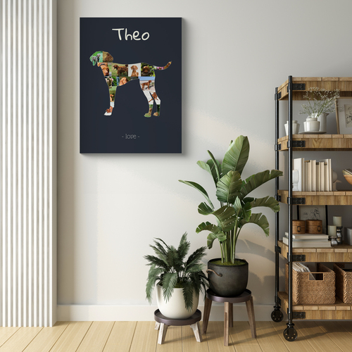 Collage Photo Personnalisée Vizsla - Souvenir Unique pour Amoureux des Chiens