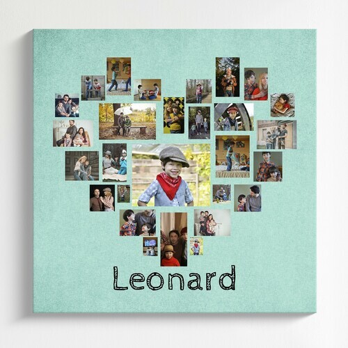 Collage photo en coeur de photos d enfants