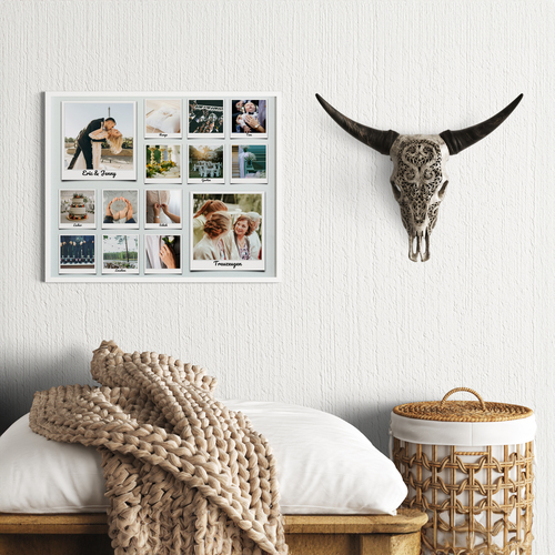 Collage Polaroid Mariage - Personnalisez en Acrylique Premium
