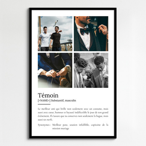 Poster Personnalisé Trauzeuge: Offrez un souvenir inoubliable avec votre photo