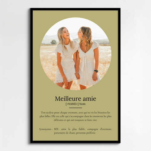 Créez un Poster Définition Bestie personnalisé avec vos photos