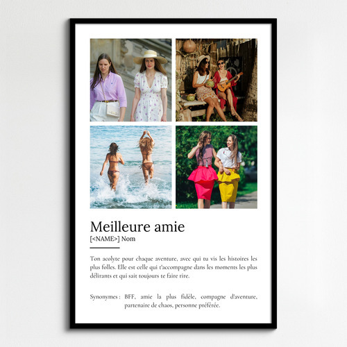 Créez un Poster Définition Bestie personnalisé avec vos photos