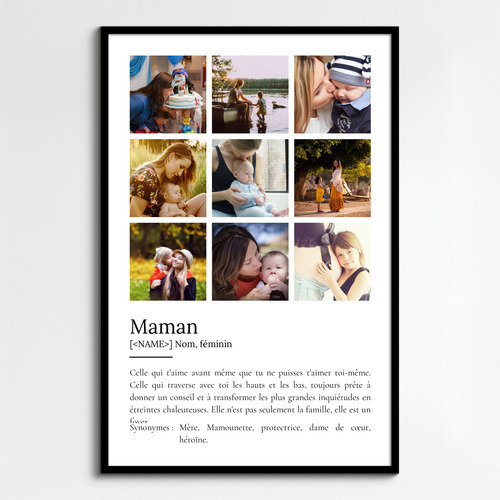 Créez un Poster Définition personnalisé 'Mama' avec vos photos et texte
