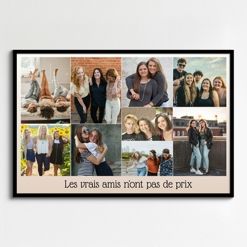 Collage Photo Amitié Personnalisée - Cadeau Amies