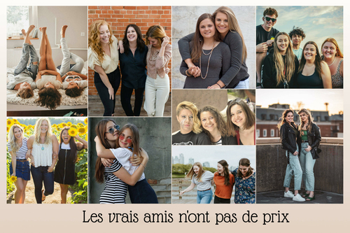 Collage Photo Amitié Personnalisée - Cadeau Amies