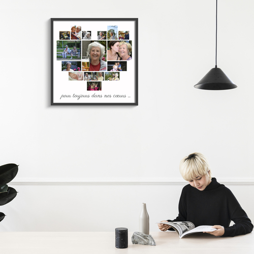 Créez un poster collage cœur personnalisé pour Mamie