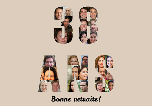 Poster personnalisé retraite - 38 ans de photos et vœux