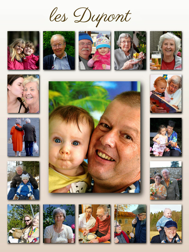 Collage Photo Famille Personnalisée - Poster Cadeau Mur Personnalisable