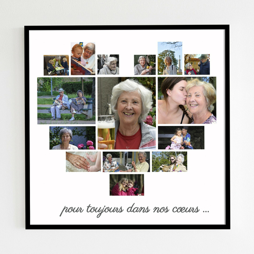 Fotocollage coeur comme souvenir