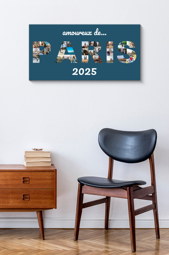 Collage Photo Paris Moderne sur Toile - Création Personnalisée