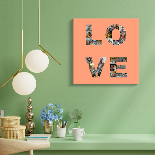 Collage Photo LOVE Personnalisée pour Cadeaux Romantiques